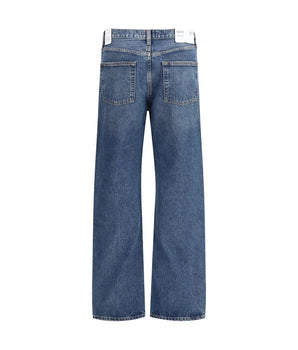 Agolde Blue Cotton Straight-Leg Jeans