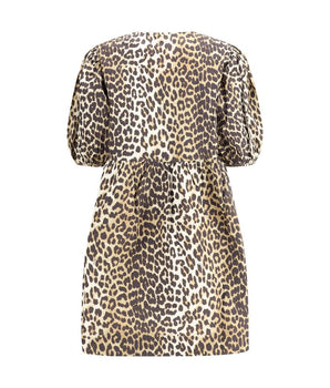 Ganni Leopard Mini Dress