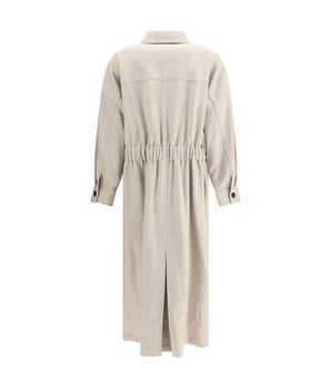 Brunello Cucinelli Beige Wool Coat