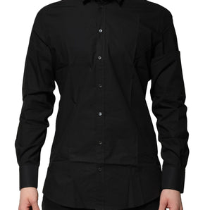 Dolce &amp; Gabbana Black GOLD Long Sleeves Dress Formal Shirt