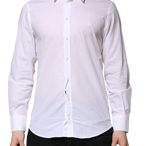 Dolce &amp; Gabbana White MARTINI Long Sleeves Men Formal Shirt