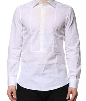 Dolce &amp; Gabbana White Poplin Cotton Formal Men Dress Shirt