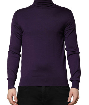 Suéter de cuello alto de cachemira morado de Dolce &amp; Gabbana