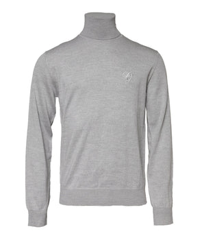 Suéter gris de cuello alto y manga larga de Dolce &amp; Gabbana