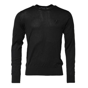 Dolce &amp; Gabbana Dark Gray Cotton DG Logo Sweatshirt Sweater