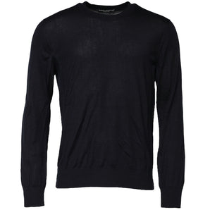 Dolce & Gabbana Black Long Sleeve CrewNeck Pullover Sweater