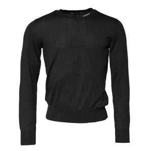 Dolce & Gabbana Gray Cashmere Crew Neck Sweatshirt Sweater