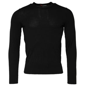 Dolce & Gabbana Black Long Sleeve Crew Neck Pullover Sweater