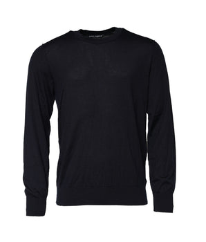 Dolce &amp; Gabbana Black Cashmere Crew Neck Sweatshirt Sweater