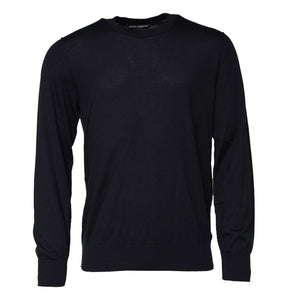 Dolce & Gabbana Black Cashmere Crew Neck Sweatshirt Sweater