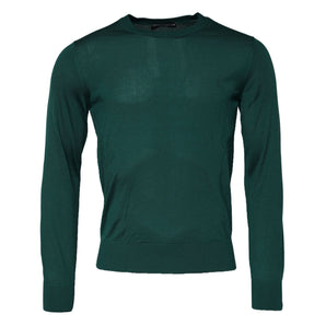 Dolce & Gabbana Green Cashmere Crew Neck Sweatshirt Sweater