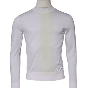 Dolce &amp; Gabbana White Wool Turtleneck Men Sweatshirt Sweater