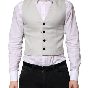 Chaleco formal de lana gris Dolce &amp; Gabbana para hombre