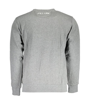 La Martina Gray Cotton Men Sweater