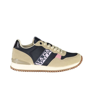 Napapijri Beige Lace-Up Sneakers with Contrasting Details