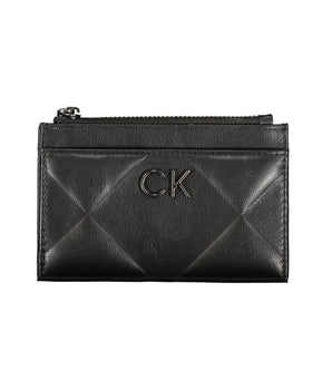 Calvin Klein Sleek Black Zip Wallet with Contrast Details