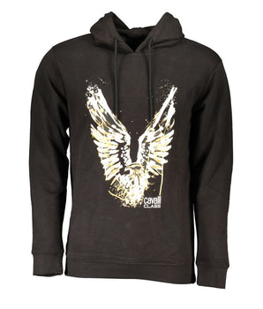 Cavalli Class Black Cotton Men Sweater