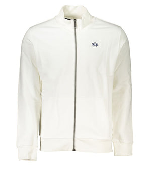 La Martina White Cotton Men Sweater