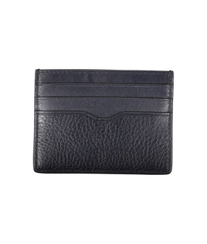 Tommy Hilfiger Sleek Blue Leather Card Holder with Contrast Details