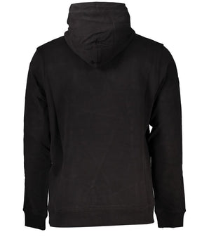 Tommy Hilfiger Black Cotton Men Sweater with Hood