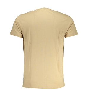 Cavalli Class Beige Cotton T-Shirt