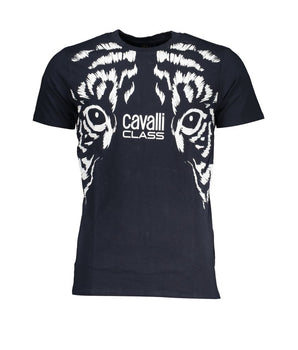 Cavalli Class Blue Cotton T-Shirt