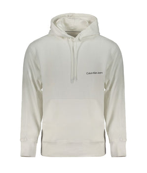 Calvin Klein White Cotton Men Sweater with Hood