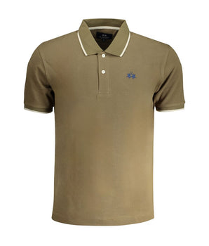La Martina Green Cotton Polo Shirt