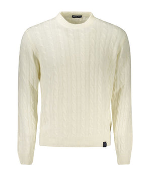 North Sails White Wool Men Sweater