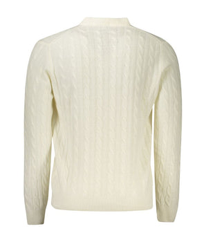North Sails White Wool Men Sweater