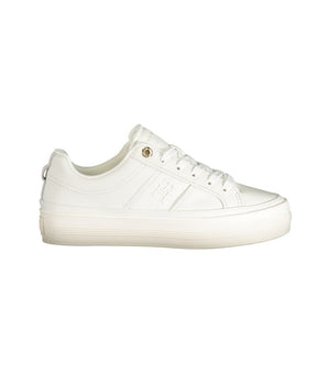 Tommy Hilfiger Bianco Polyurethane Women Sneaker