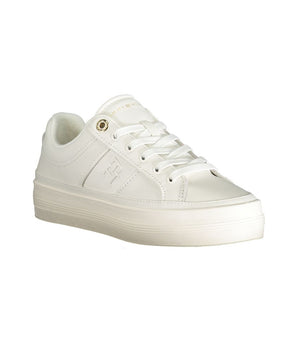 Tommy Hilfiger Bianco Polyurethane Women Sneaker