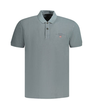 Napapijri Gray Cotton Mens Polo Shirt