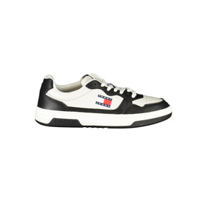 Tommy Hilfiger Men's Black Leather Sneakers