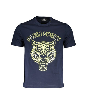 Plein Sport Blue Cotton Men T-Shirt