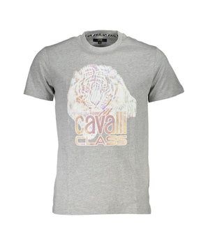 Cavalli Class Brown Cotton Men T-Shirt