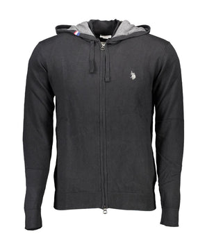 U.S. POLO ASSN. Black Cotton Mens Cardigan