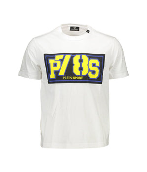 Plein Sport White Cotton Men T-Shirt