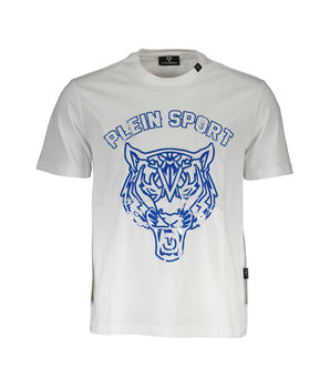 Plein Sport White Cotton Men T-Shirt