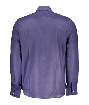 North Sails Blue Linen Men Shirt