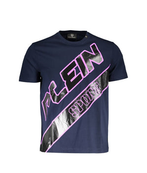 Plein Sport Blue Cotton Men T-Shirt