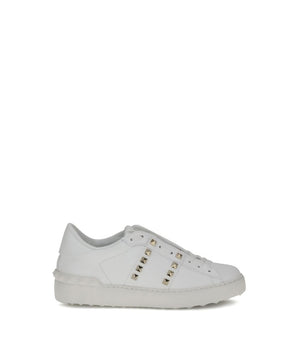 Valentino Garavani White Calf Leather Bos Taurus Low Top Sneakers