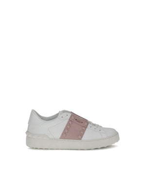 Valentino Garavani White Calf Leather Bos Taurus Low Top Sneakers