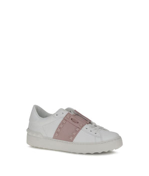 Valentino Garavani White Calf Leather Bos Taurus Low Top Sneakers