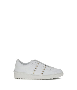 Valentino Garavani White Calf Leather Bos Taurus Low Top Sneakers