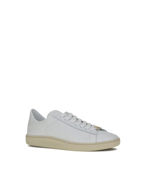 Valentino Garavani White Calf Leather Bos Taurus Low Top Sneakers