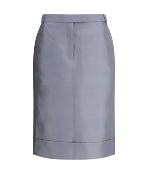 Thom Browne Gray Wool Midi Skirt