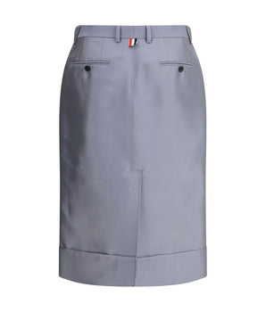 Thom Browne Gray Wool Midi Skirt