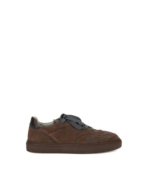Brunello Cucinelli Brown Rubber Low Top Sneakers
