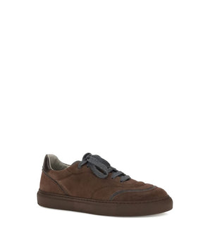 Brunello Cucinelli Brown Rubber Low Top Sneakers